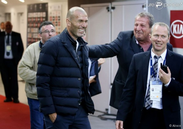 Zinedine Zidane et Rolland Courbis